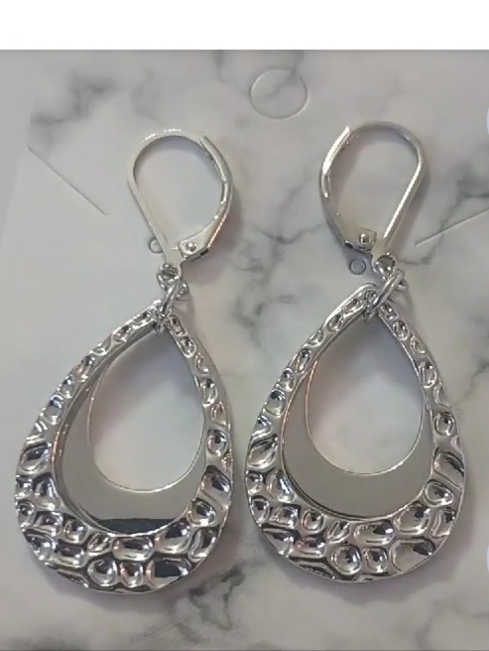 Silver Teardrop Dangle Earrings - Elegant Women’s Jewelry